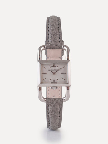 Jaeger LeCoultre – Stirrup (signed Hermes) no. 1045593, 20mm, steel, 1950s, mechanical