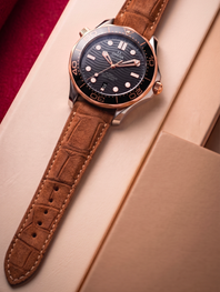 Dreamlike Strap for Omega – Terracotta nubuck alligator