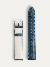 Bracelet cuir classique – Alligator Radika Bleu