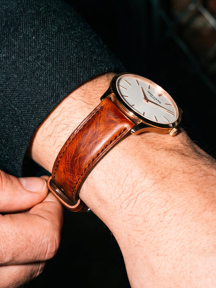 Bracelet de montre Vintage Colorado – Veau marron waxé