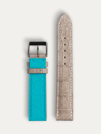 "Onirique" Classic Leather Bracelet - Sand Nubuck Alligator