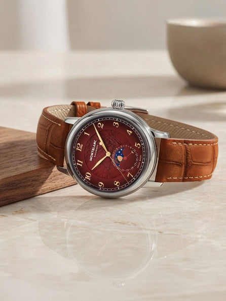 Bracelet cuir classique "Onirique" - Alligator nubuck Terracotta