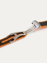 Omega Speedmaster / Seamaster - Integrated Rubber Watch Strap - Rubber (black, orange)