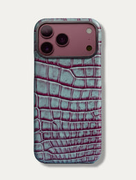 Leather Case for iPhone 18 Pro / 18 Pro Max - Alligator Borealis