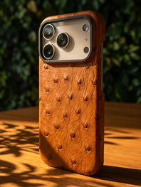 Leather Case for iPhone 18 Pro / 18 Pro Max - Ostrich