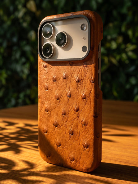 Leather Case for iPhone 18 Pro / 18 Pro Max - Ostrich