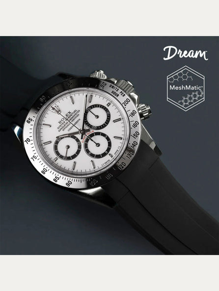 Rolex - Rubber B - Bracelet caoutchouc Daytona Oyster Bracelet acier, bicolore et or jaune (Pre-2023) - The Dream Strap