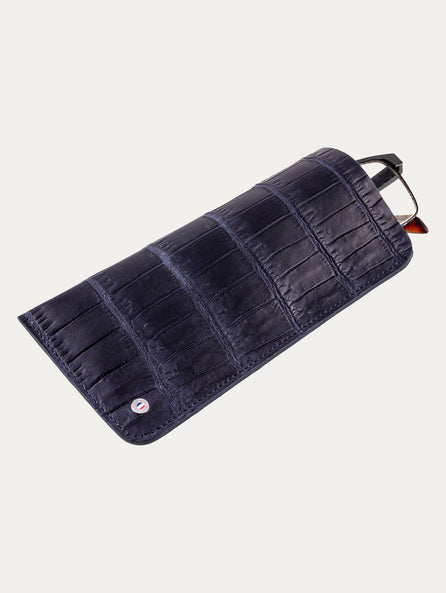 Etui à lunettes cuir "Essential" - Alligator / crocodile véritable