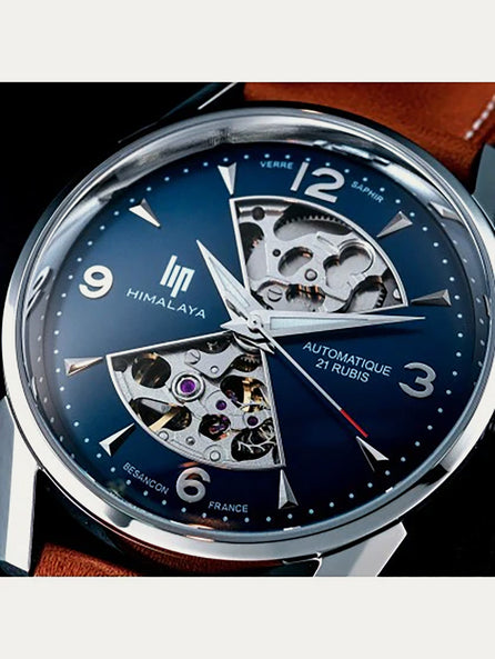 Montre Lip - Himalaya 40mm sablier cadran bleu