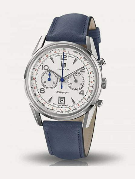 Montre Lip - Himalaya 40mm chronographe blanc / bleu