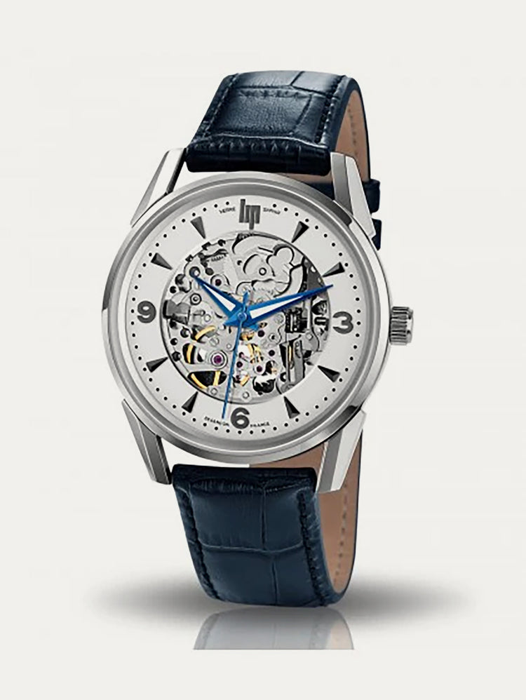 Montre Lip - Himalaya 40mm squelette bleu nuit