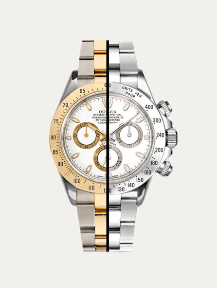 Rolex - Rubber B - Bracelet caoutchouc Daytona Oyster Bracelet acier, bicolore et or jaune (Pre-2023) - Série boucle ardillon