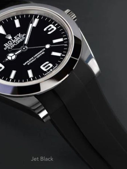 Rolex - Rubber B - Bracelet caoutchouc pour Explorer 224270 - Série boucle ardillon