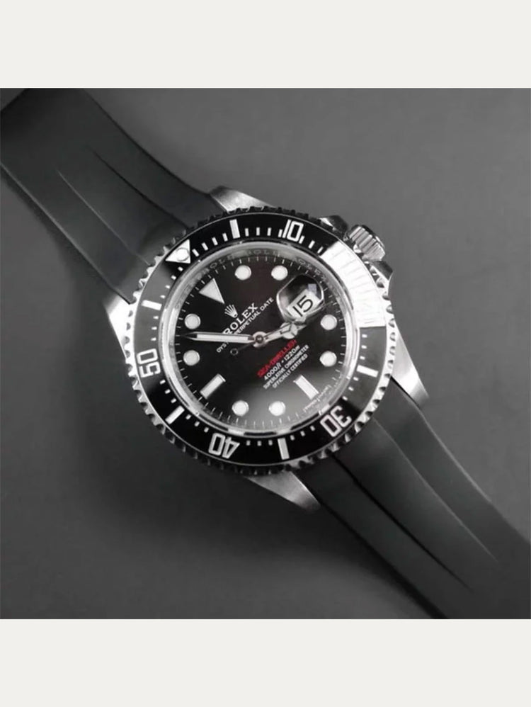 Rolex - Rubber B - Bracelet caoutchouc pour Sea-Dweller 43mm - Série boucle ardillon ref. 126600