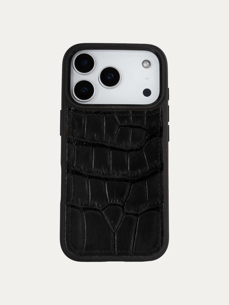 Coque cuir "Sport" pour IPhone 18 Pro / 18 Pro Max - Alligator