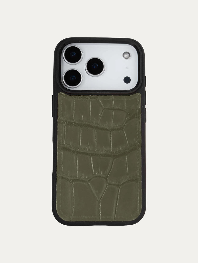 Coque cuir "Sport" pour IPhone 18 Pro / 18 Pro Max - Alligator