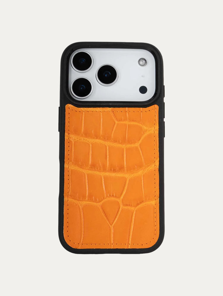 Coque cuir "Sport" pour IPhone 18 Pro / 18 Pro Max - Alligator