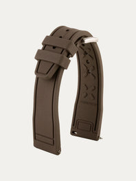 IWC Pilot style rubber watch strap - Rubber (black, blue, green, brown, red...)