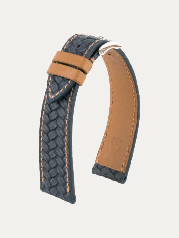 Bracelet montre - Veau tressé