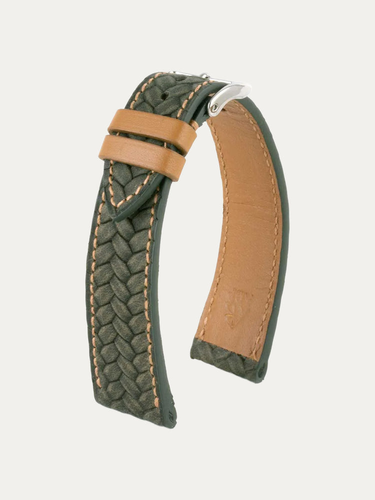 Bracelet montre - Veau tressé
