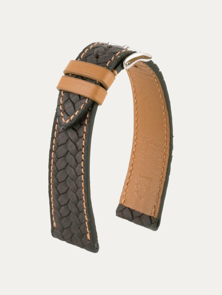 Bracelet montre - Veau tressé
