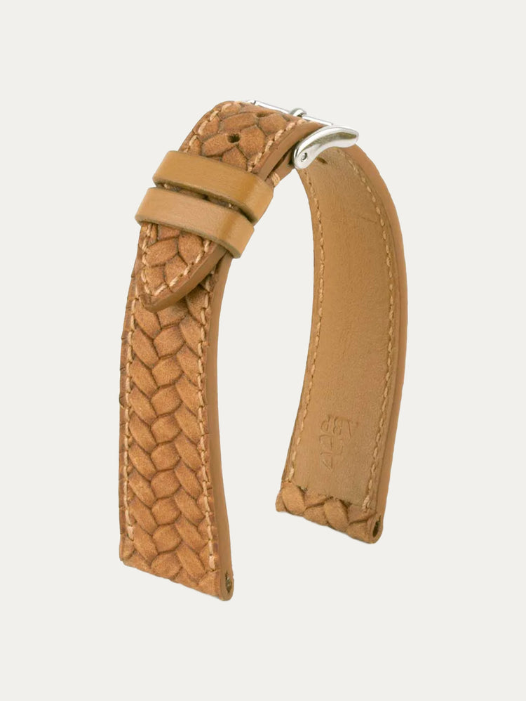 Bracelet montre - Veau tressé