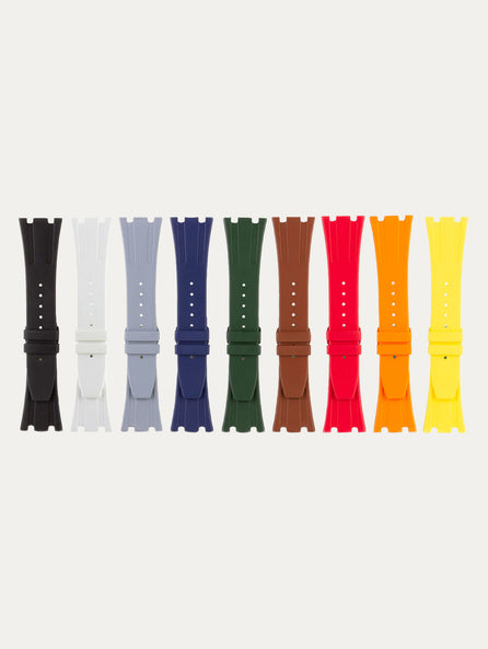 Audemars Piguet Royal Oak 39 et 41mm – Bracelet montre intégré caoutchouc – Rubber (noir, marron, gris, bleu, vert, rouge, orange, jaune)