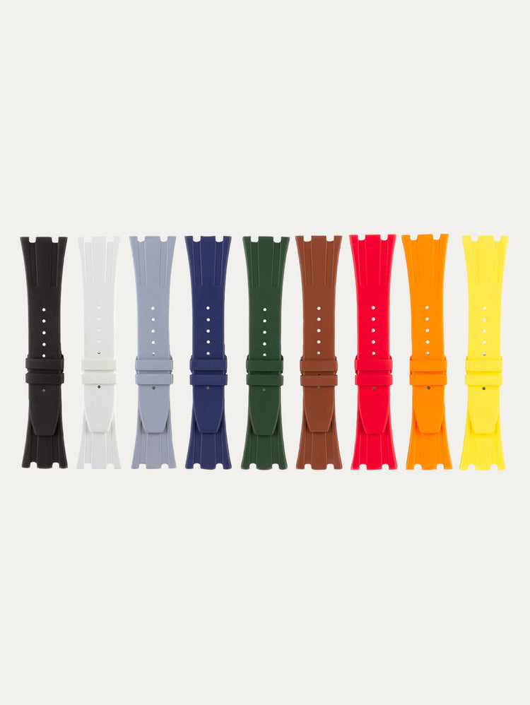 Audemars Piguet Royal Oak 39 et 41mm – Bracelet montre intégré caoutchouc – Rubber (noir, marron, gris, bleu, vert, rouge, orange, jaune)