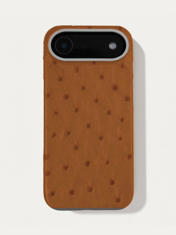 Leather case for iPhone 17 Air - Ostrich