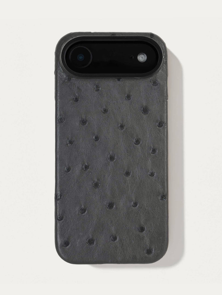 Leather case for iPhone 17 Air - Ostrich