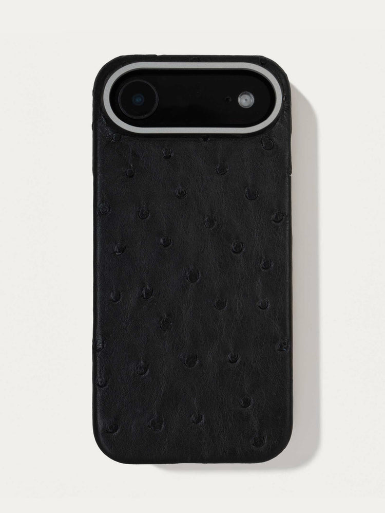 Leather case for iPhone 17 Air - Ostrich