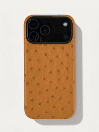 Leather case for iPhone 17 Pro / Pro Max - Ostrich
