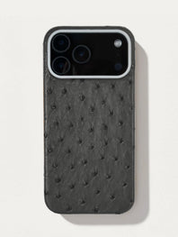 Leather case for iPhone 17 Pro / Pro Max - Ostrich