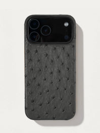 Leather case for iPhone 17 Pro / Pro Max - Ostrich