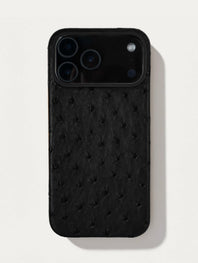 Leather case for iPhone 17 Pro / Pro Max - Ostrich