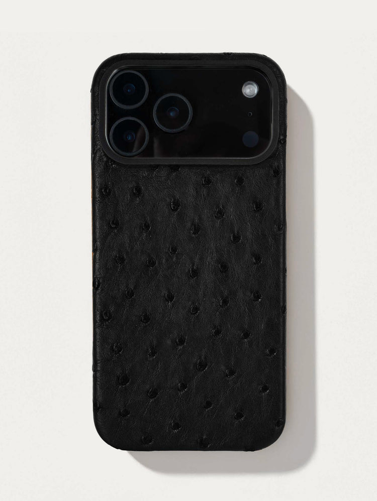 Leather case for iPhone 17 Pro / Pro Max - Ostrich