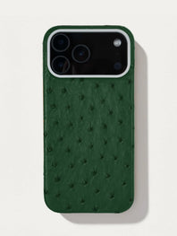 Leather case for iPhone 17 Pro / Pro Max - Ostrich