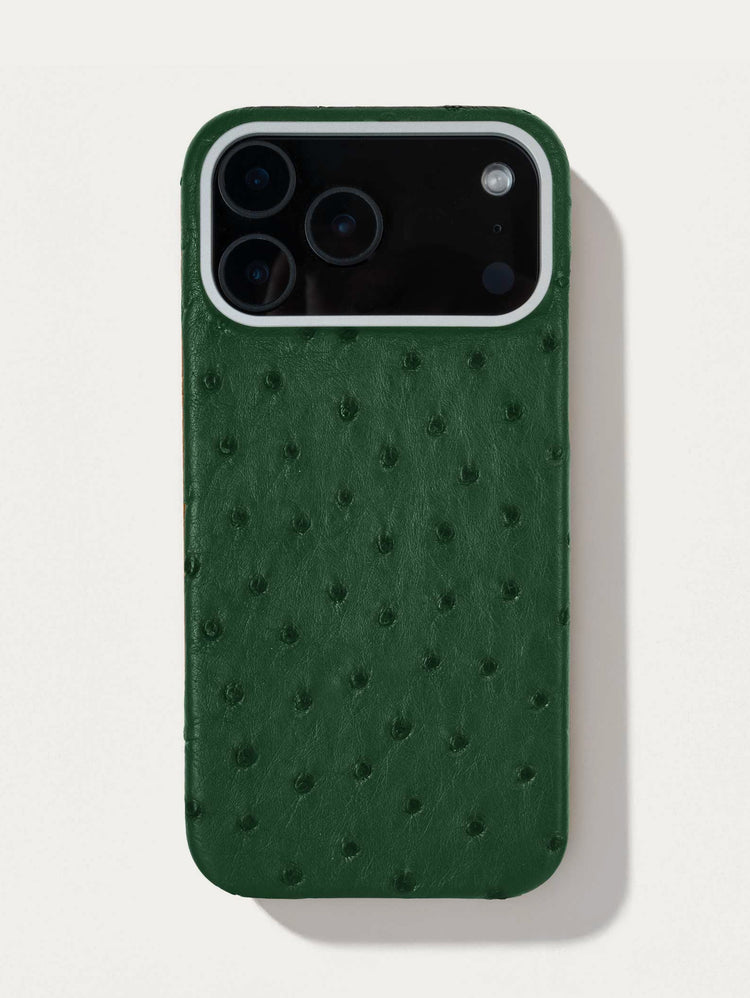 Leather case for iPhone 17 Pro / Pro Max - Ostrich