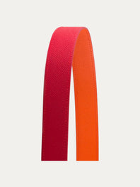 Hermès-style reversible belt - Two-tone grained calfskin
