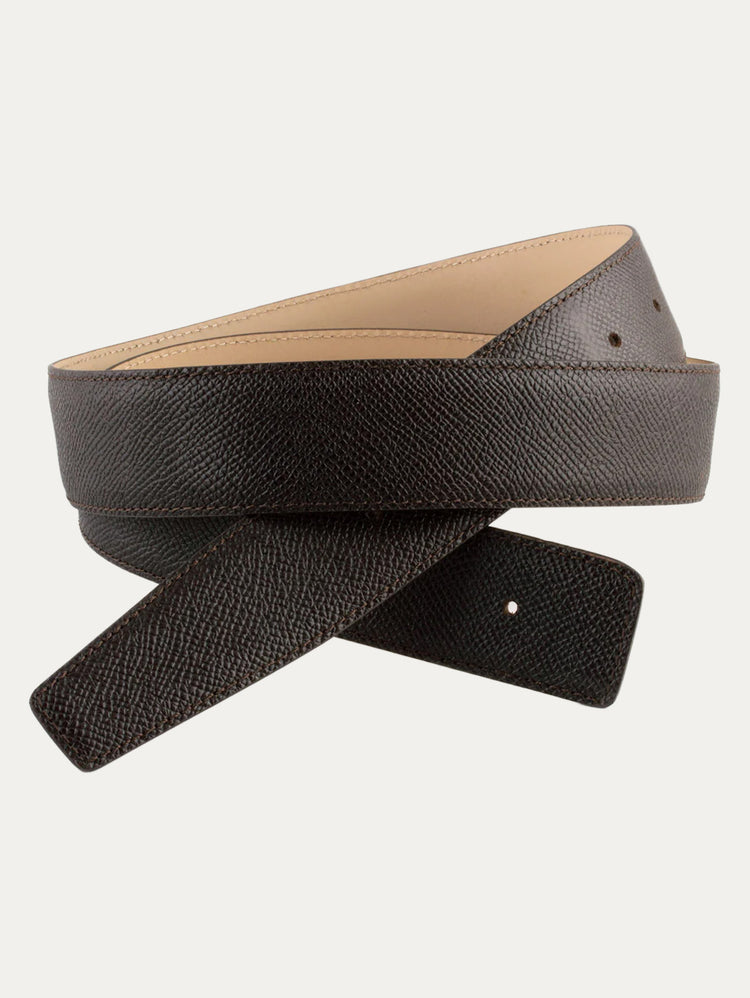 Classic Hermès-style leather belt - Grained calfskin