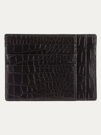 XXL Credit Card Holder "Essential Black Alligator" - Alligator / Crocodile