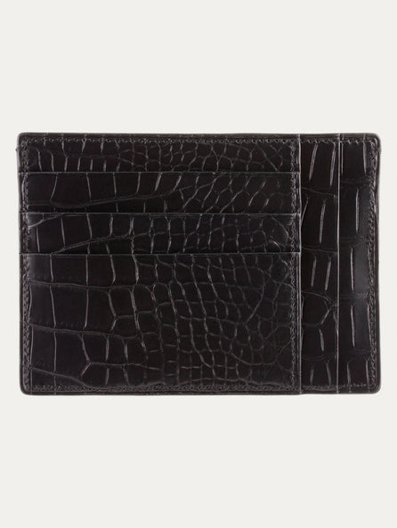 Etui cartes bancaires XXL "Essential Black Alligator" - Alligator / crocodile