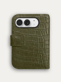 Leather Folio for iPhone Duo - Alligator