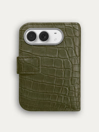 Leather Folio for iPhone Duo - Alligator