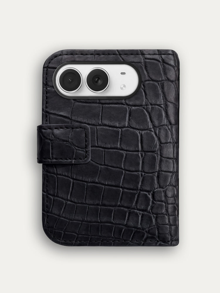 Leather Folio for iPhone Duo - Alligator