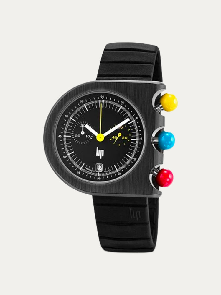 Montre Lip - Mach 2000 chronographe seconde chrono jaune