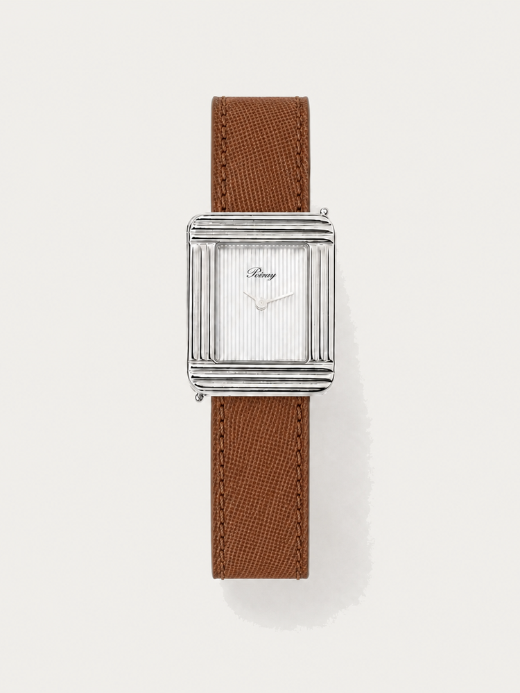 Poiray Watch Leather Strap (calf, textile, goat)