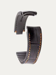 Rolex – Leather watch strap R Strap – Contrasting black alligator (blue, brown, grey, green...)