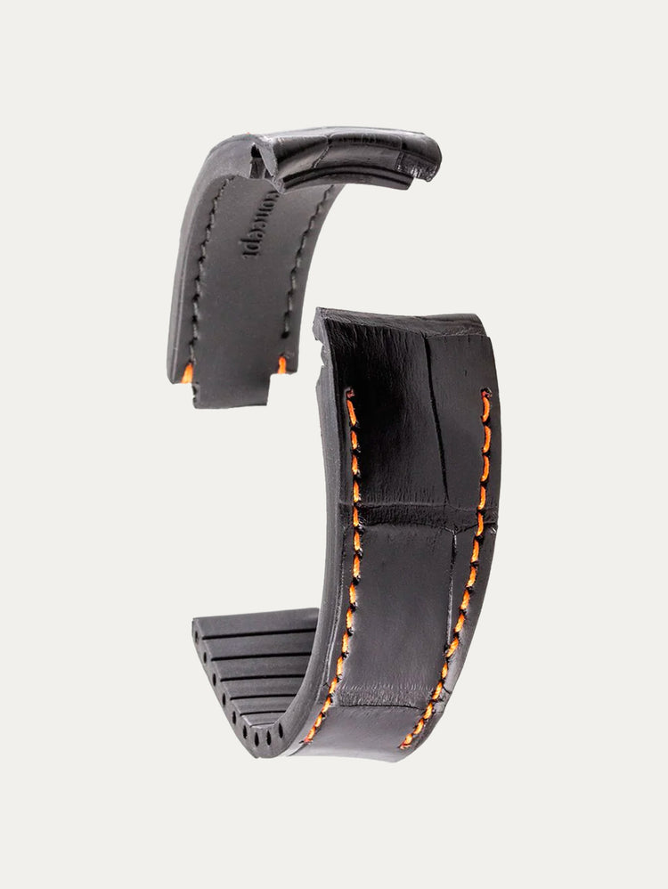 Rolex – Leather watch strap R Strap – Contrasting black alligator (blue, brown, grey, green...)
