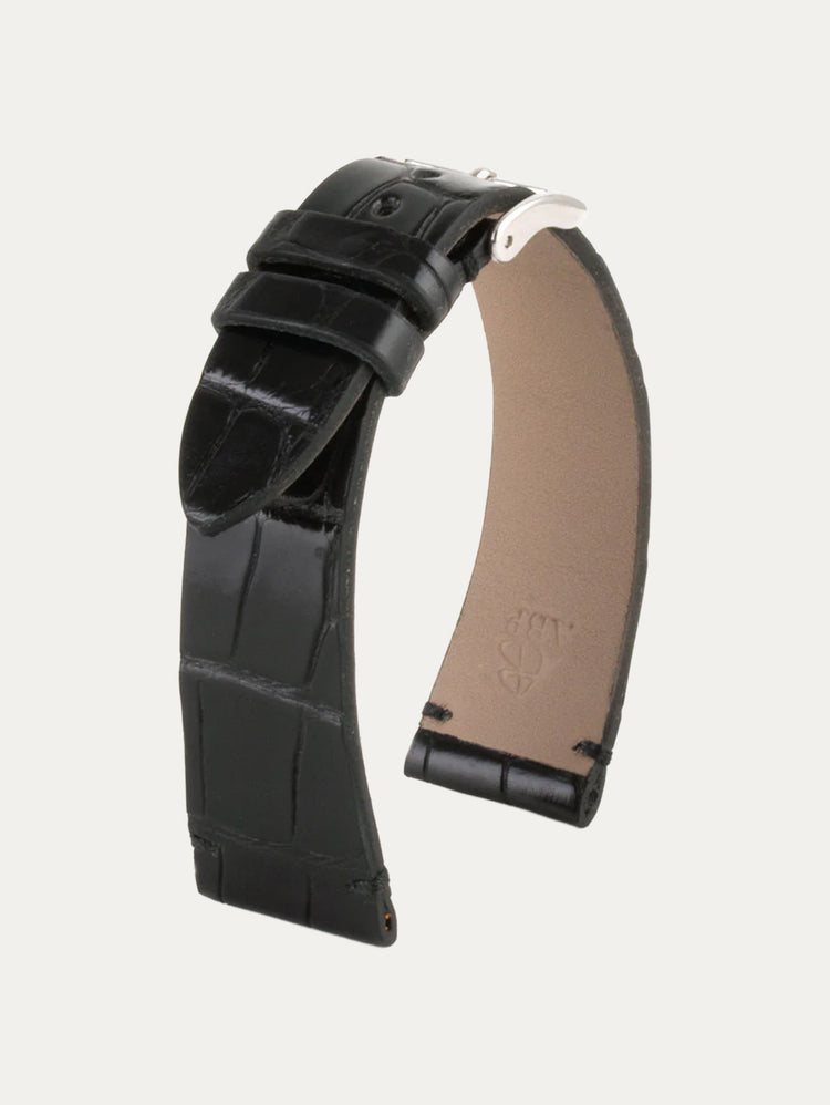 Bracelet cuir "Retro" – Alligator brillant